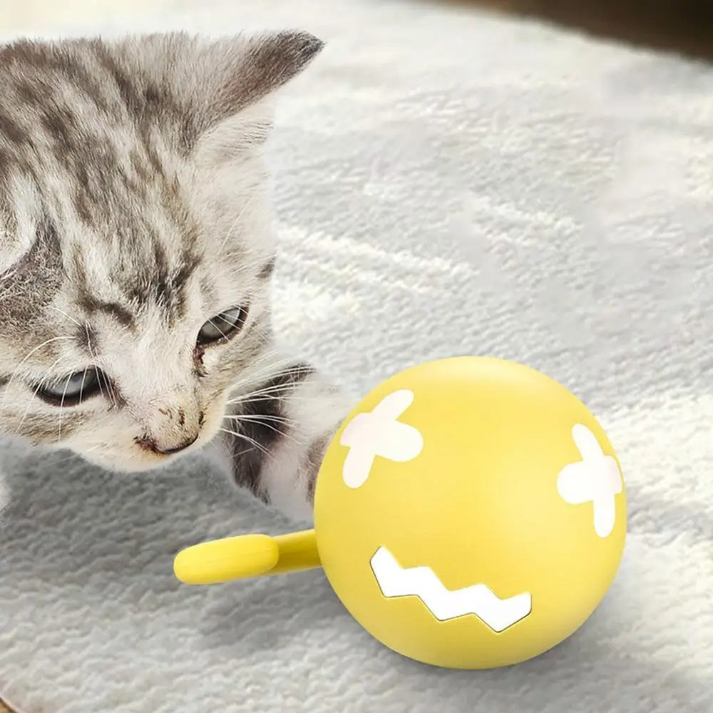Smart Interactive Cat Ball – Self-Rolling Toy for Indoor Cats with Tail